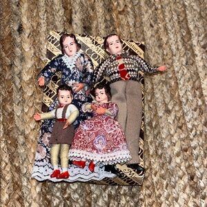 Vintage Concord miniature Doll Set with Colorful Outfits collectors